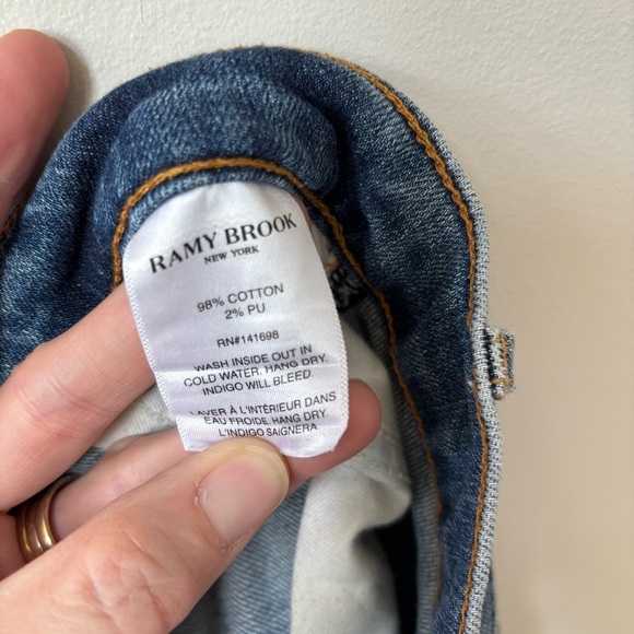 Ramy Brook Straight Leg High Rise Distressed Jeans Size 28 - Picture 10 of 10